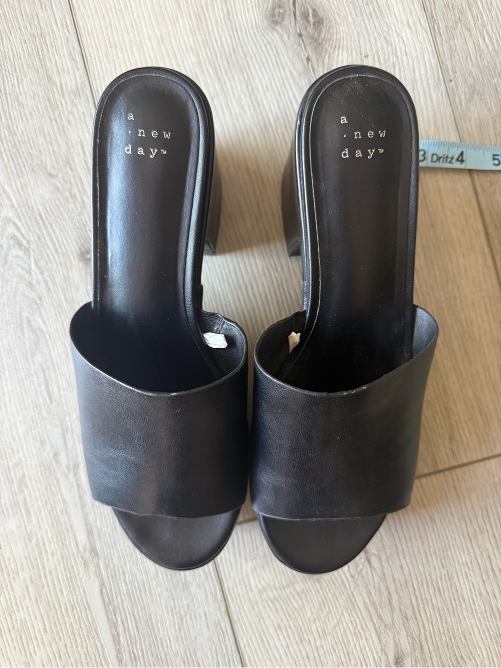a new day Black Platform Slide Mules - Picture 2 of 6